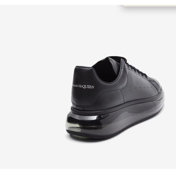 Alexander McQueen Men's Oversized Transparent Sole Sneaker in Black Size 45 - Picture 1 of 11